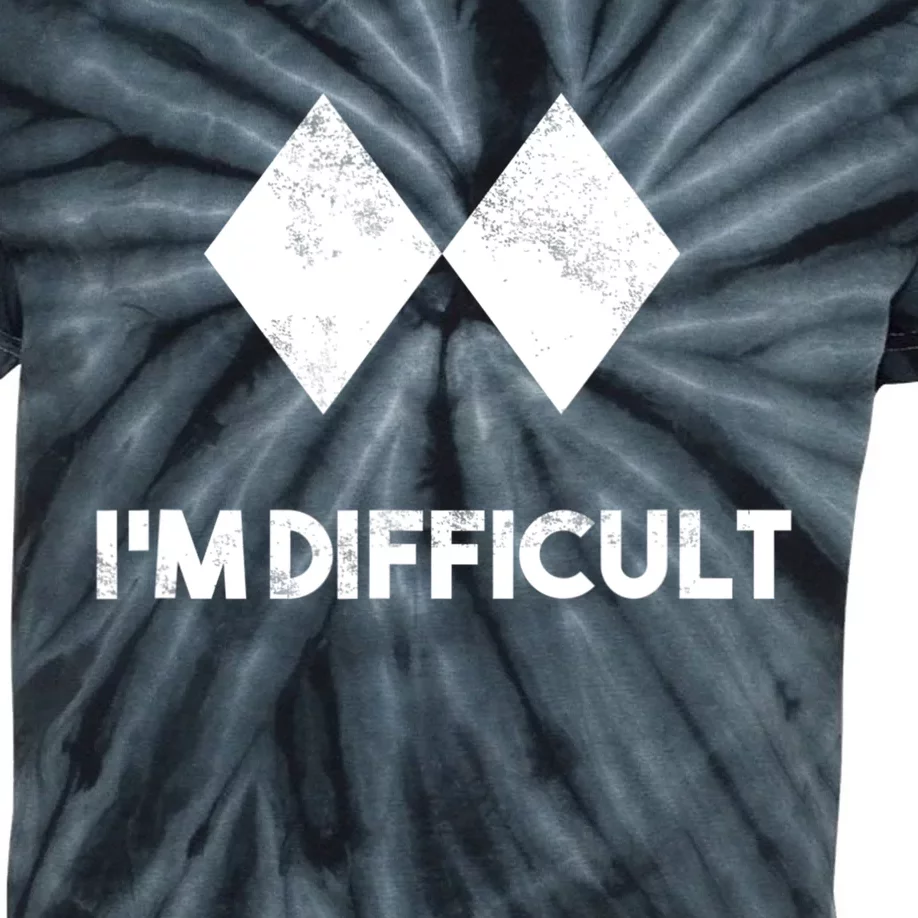 Ski I'm Difficult Funny Gift Skiing Lovers Skiers Snowboard Snowboarder Gift Kids Tie-Dye T-Shirt