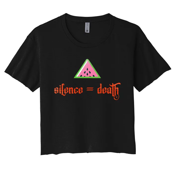 Silence Is Death Silence = Death Women's Crop Top Tee