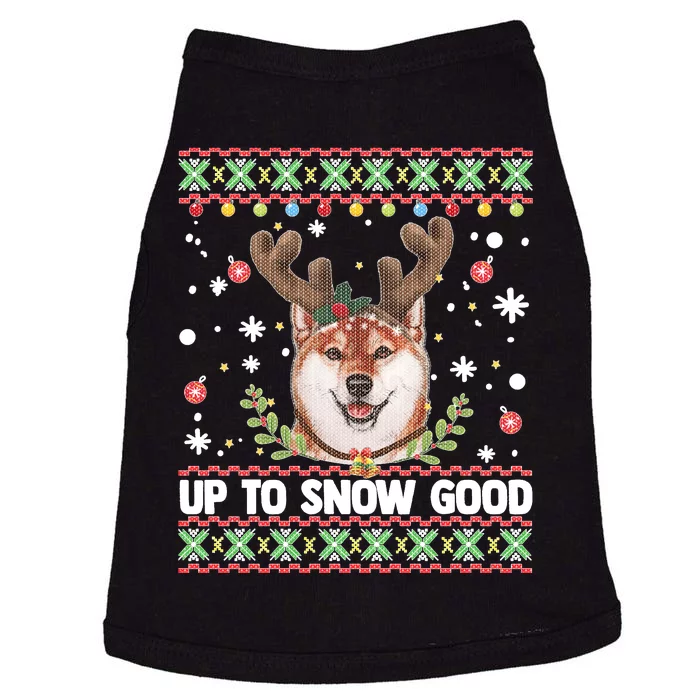 Shiba Inu Dog Reindeer Ugly Christmas Sweater Doggie Tank