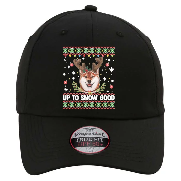 Shiba Inu Dog Reindeer Ugly Christmas Sweater The Original Performance Cap