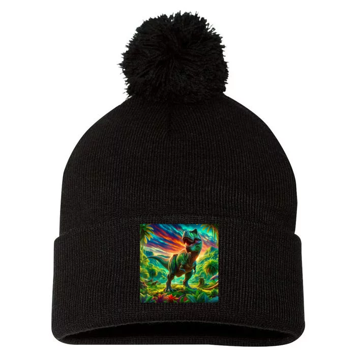 Silhouette Icon Diplodocus Pom Pom 12in Knit Beanie