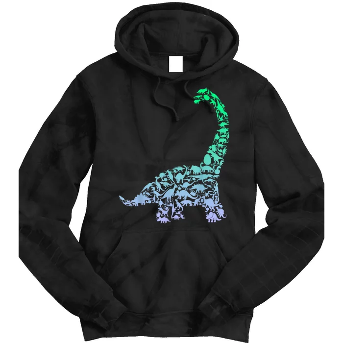 Silhouette Icon Diplodocus Tie Dye Hoodie