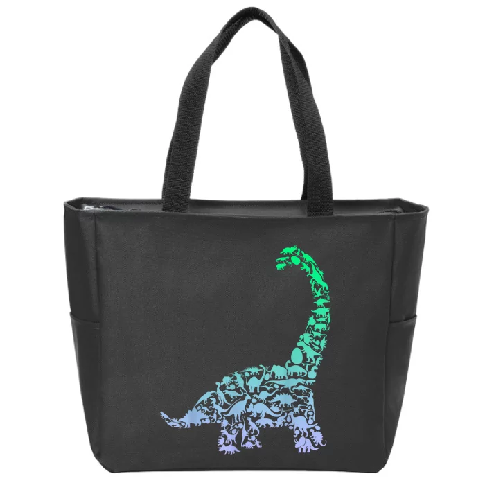 Silhouette Icon Diplodocus Zip Tote Bag