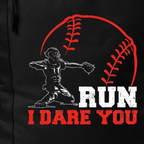 Steal I Dare You Baseball Catcher Baseball Player Daily Commute Backpack