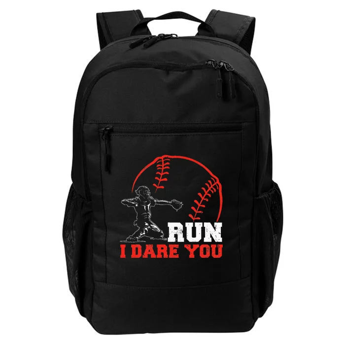 Steal I Dare You Baseball Catcher Baseball Player Daily Commute Backpack