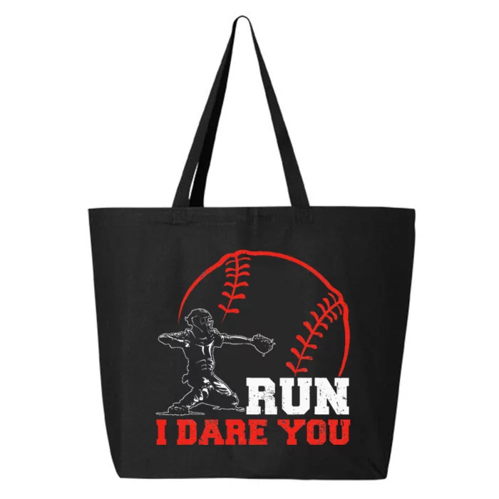 Steal I Dare You Baseball Catcher Baseball Player 25L Jumbo Tote