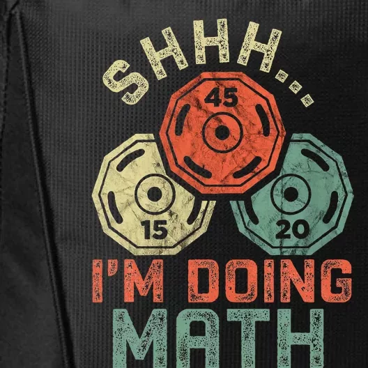 Shhh IM Doing Math Funny Weight Lifting Workout Training City Backpack