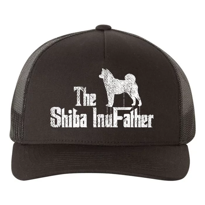 Shiba Inu Dog Fathers Day Funny Doxie Doggie Puppy Daddy Yupoong Adult 5-Panel Trucker Hat