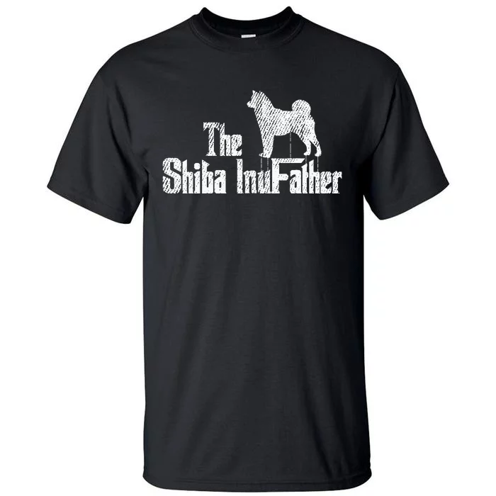 Shiba Inu Dog Fathers Day Funny Doxie Doggie Puppy Daddy Tall T-Shirt