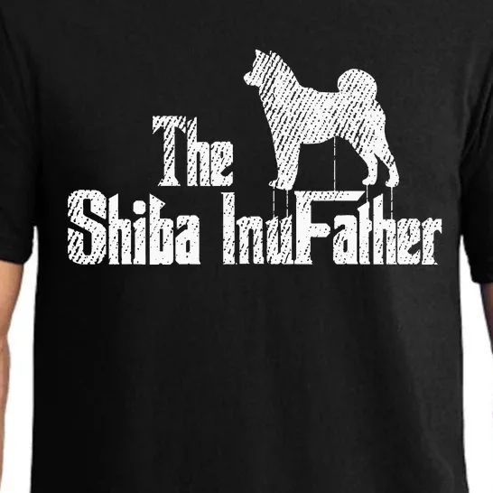 Shiba Inu Dog Fathers Day Funny Doxie Doggie Puppy Daddy Pajama Set