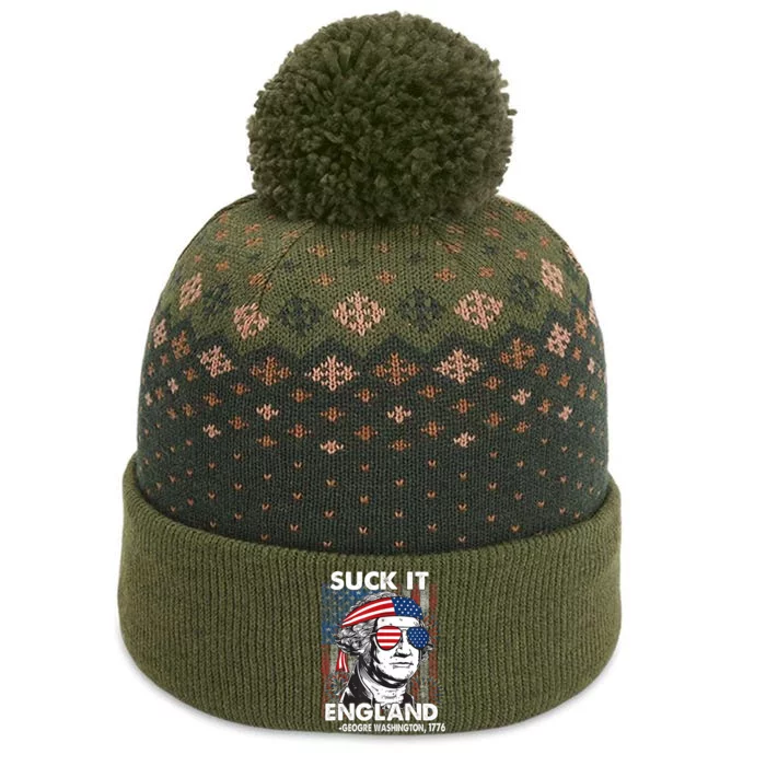 Suck It England History 4th Of July Joke The Baniff Cuffed Pom Beanie