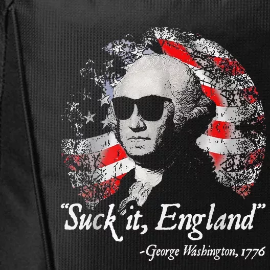 Suck It England Funny 4th Of July George Washington 1776 City Backpack