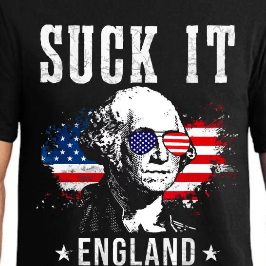 Suck It England Funny 4th Of July George Washington 1776 Pajama Set