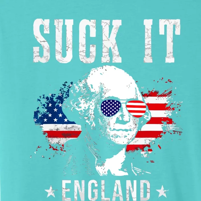 Suck It England Funny 4th Of July George Washington 1776 ChromaSoft Performance T-Shirt