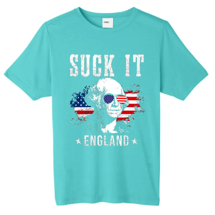 Suck It England Funny 4th Of July George Washington 1776 ChromaSoft Performance T-Shirt