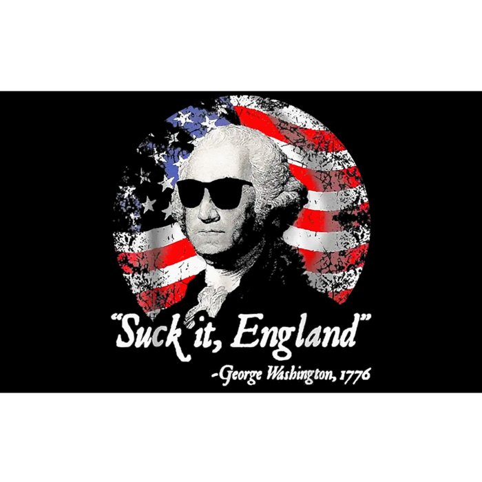 Suck It England Funny 4th Of July George Washington Bumper Sticker