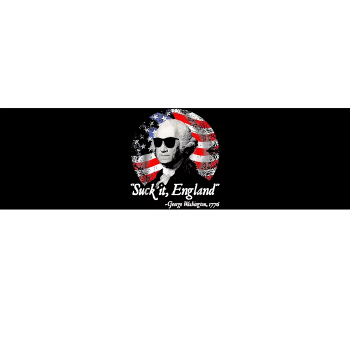 Suck It England Funny 4th Of July George Washington Bumper Sticker