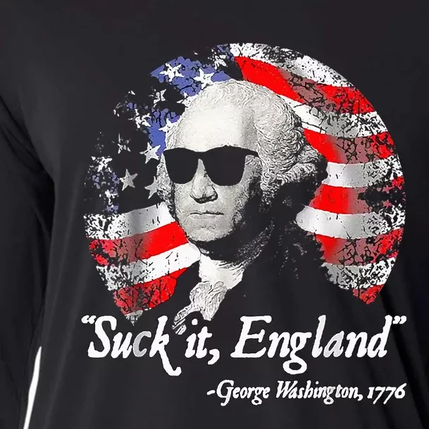 Suck It England Funny 4th Of July George Washington Cooling Performance Long Sleeve Crew