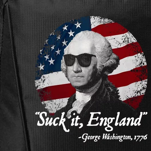 Suck It England Funny 4th Of July George Washington 1776 City Backpack