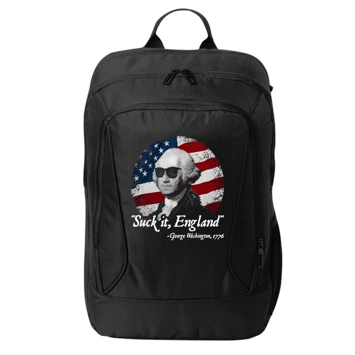 Suck It England Funny 4th Of July George Washington 1776 City Backpack