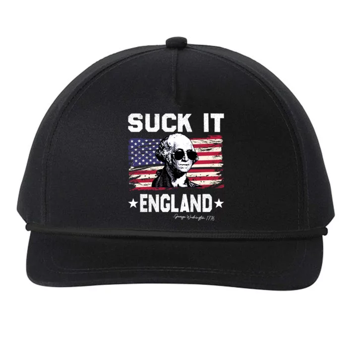 Suck It England Funny 4th Of July George Washington 1776 Snapback Five-Panel Rope Hat