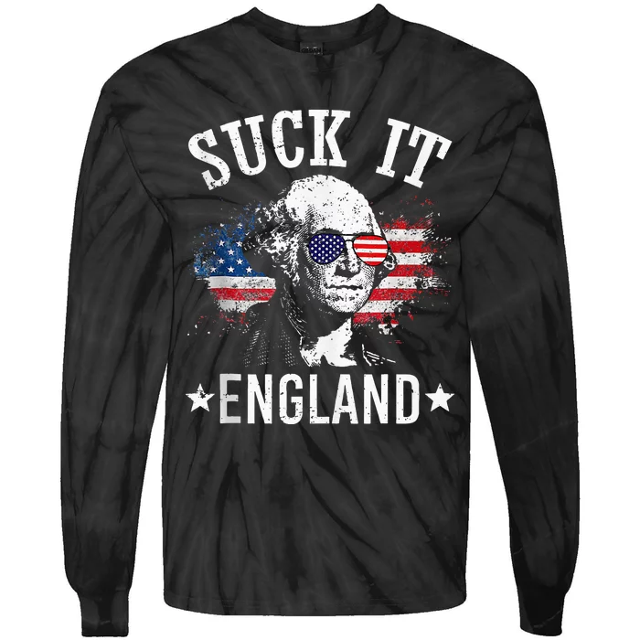 Suck It England Funny 4th Of July George Washington 1776 Tie-Dye Long Sleeve Shirt