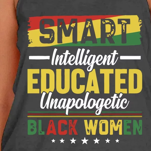 Smart Intelligent Educated Unapologetic Black Women Women's Knotted Racerback Tank