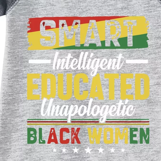 Smart Intelligent Educated Unapologetic Black Women Infant Baby Jersey Bodysuit