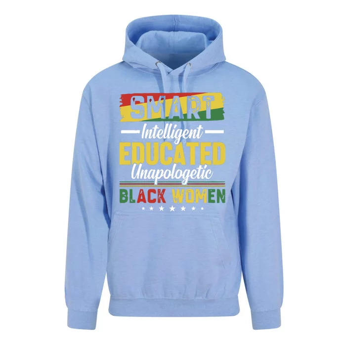 Smart Intelligent Educated Unapologetic Black Women Unisex Surf Hoodie