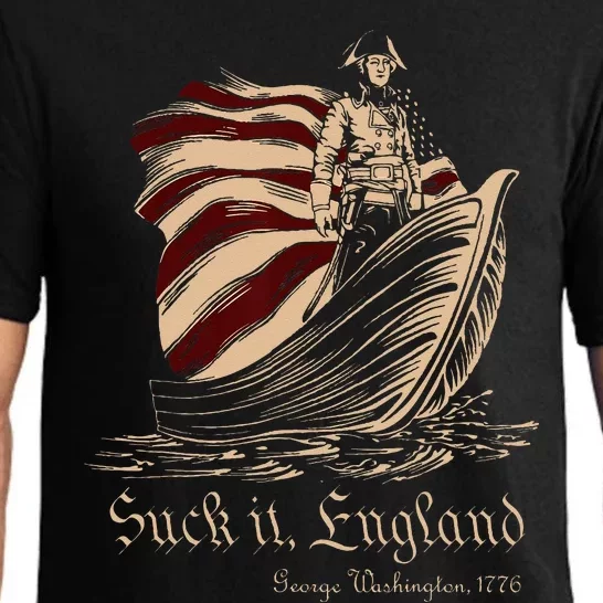 Suck It England Funny 4th of July George Washington 1776 Pajama Set