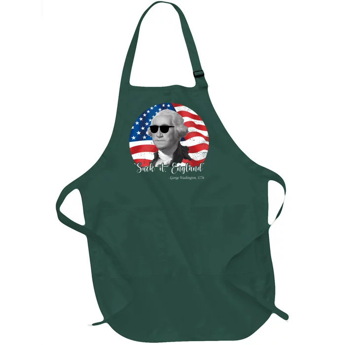 Suck It England George Washing 1776 Funny Full-Length Apron With Pocket