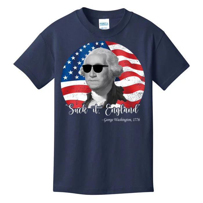 Suck It England George Washing 1776 Funny Kids T-Shirt