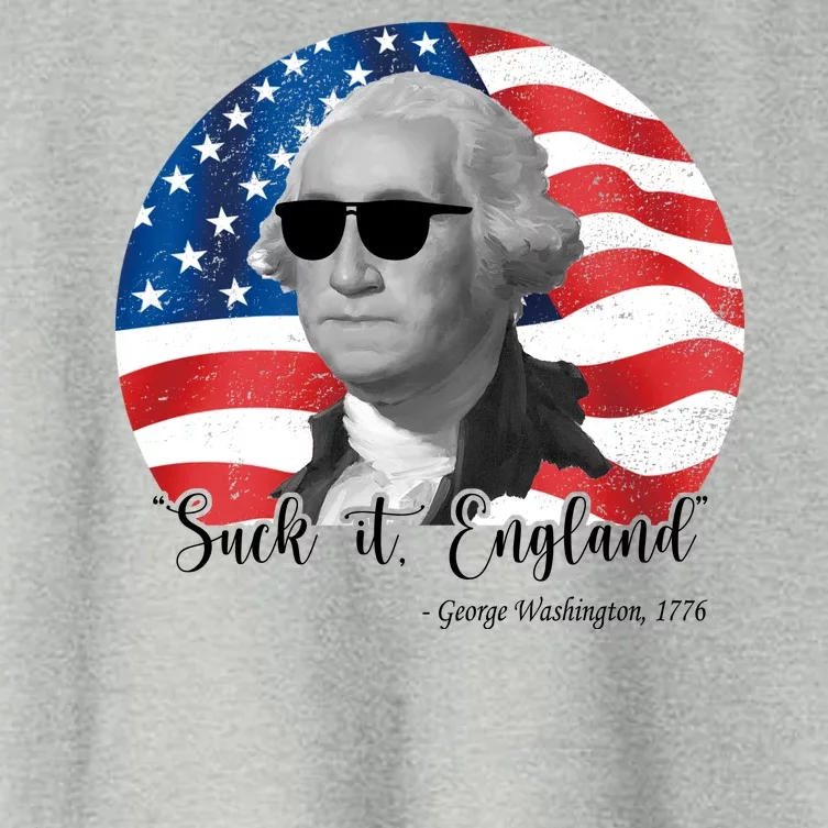 Suck It England George Washing 1776 Funny Women's Crop Top Tee