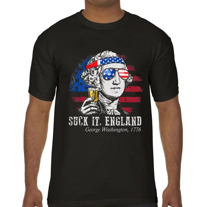 Suck It England Funny 4th of July George Washington 1776 Comfort Colors T-Shirt