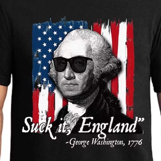 Suck It England Funny George Washington Usa Flag Pajama Set