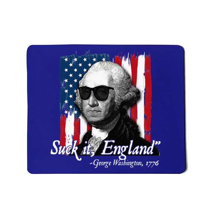 Suck It England Funny George Washington Usa Flag Mousepad