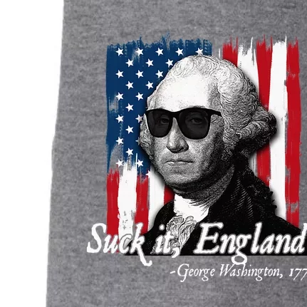 Suck It England Funny George Washington Usa Flag Doggie 3-End Fleece Hoodie