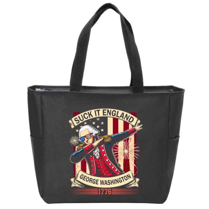 Suck It England Usa Flag 4th Of July Patriotic 2024 Zip Tote Bag