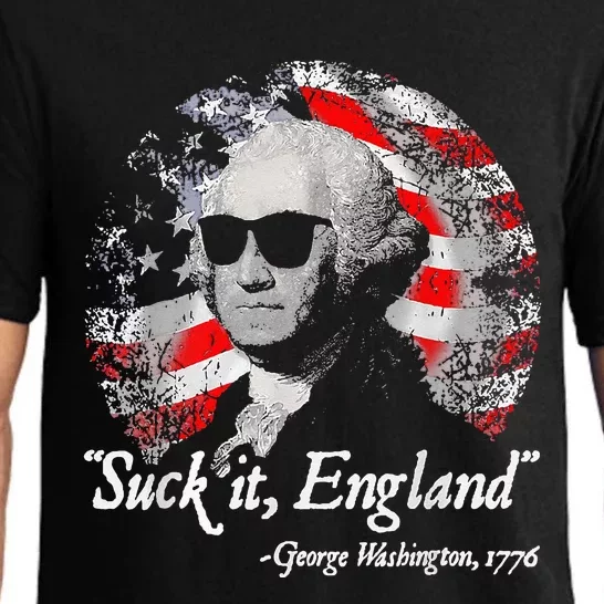 Suck It England Funny 4th of July George Washington 1776 Pajama Set