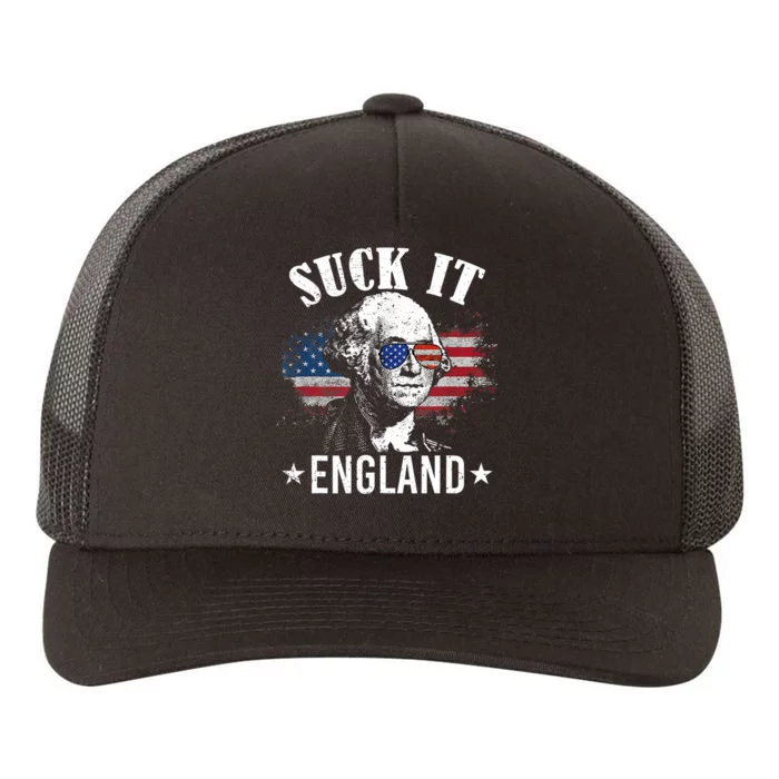 Suck It England Funny 4th Of July George Washington Yupoong Adult 5-Panel Trucker Hat