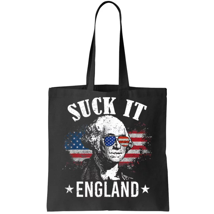 Suck It England Funny 4th Of July George Washington Tote Bag