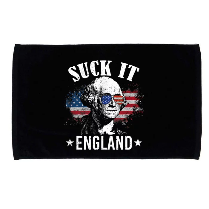 Suck It England Funny 4th Of July George Washington Microfiber Hand Towel