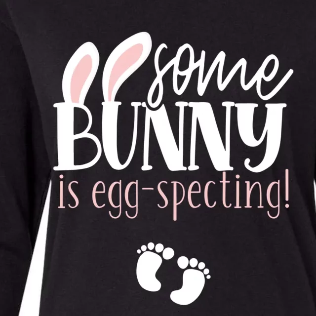 Somebunny Is Eggspecting Easter Pregnancy Reveal Future Mom Meaningful Gift Womens Cotton Relaxed Long Sleeve T-Shirt