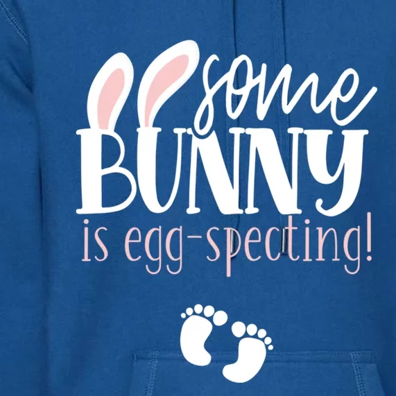 Somebunny Is Eggspecting Easter Pregnancy Reveal Future Mom Meaningful Gift Premium Hoodie