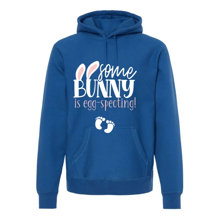 Somebunny Is Eggspecting Easter Pregnancy Reveal Future Mom Meaningful Gift Premium Hoodie