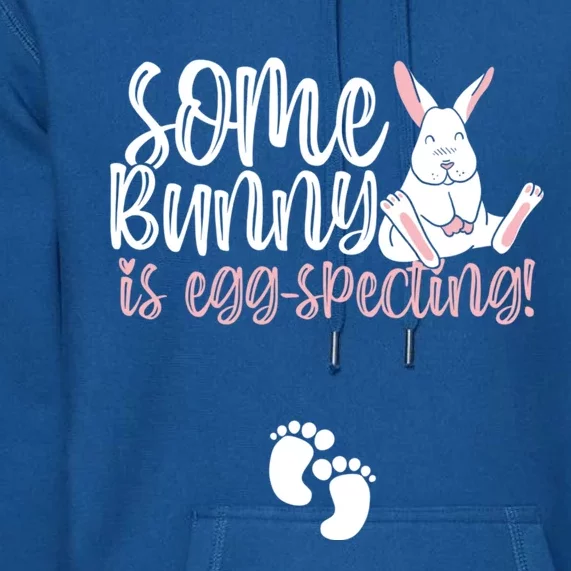 Somebunny Is Eggspecting Easter Pregnancy Reveal Future Mom Gift Premium Hoodie