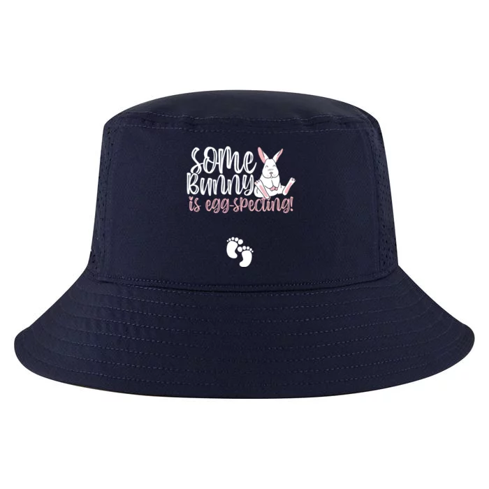 Somebunny Is Eggspecting Easter Pregnancy Reveal Future Mom Gift Cool Comfort Performance Bucket Hat