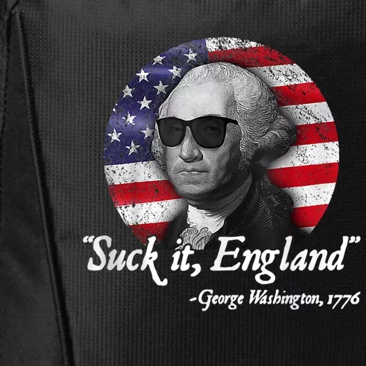 SUCK IT ENGLAND Funny 4th Of July George Washington 1776 City Backpack