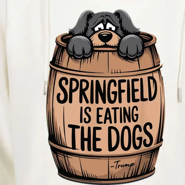 Springfield Is Eating The Dogs Womens Funnel Neck Pullover Hood