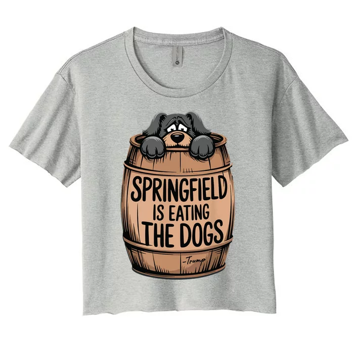 Springfield Is Eating The Dogs Women's Crop Top Tee